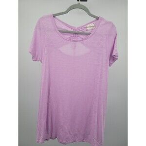 Anthro T.la Burnout Tee Sz S Cut Out Back Casual Beachy Summer
